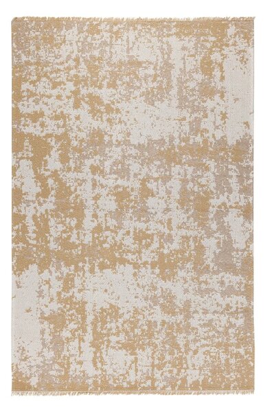 Žluto-béžový bavlněný koberec Oyo home Casa, 75 x 150 cm