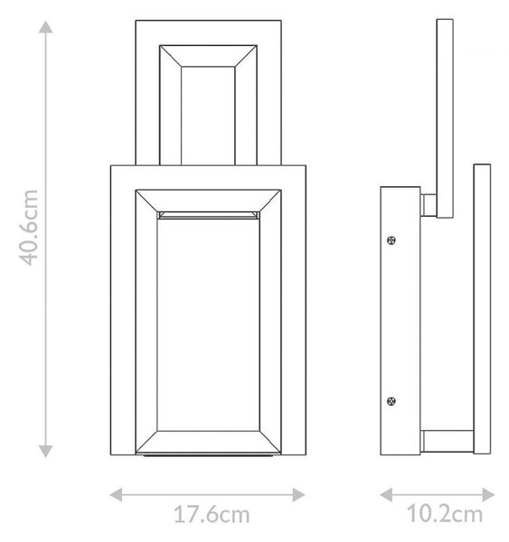 NÁSTĚNNÉ LED SVÍTIDLO, 40,6/17,6/10,2 cm Elstead Lighting - Online Only svítidla, Online Only