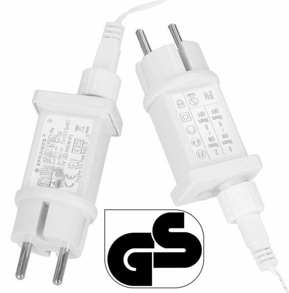LED krápníky - 15,5m, 300LED, časovač, IP44, studená bílá + záblesky