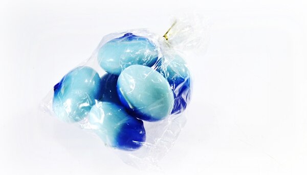 BDK-GLASS Plovoucí svíčka 6ks - modro-modrá