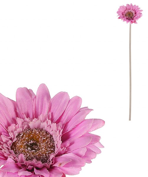 Gerbera - umělý květ na stonku, fialový UKK375 LILA, sada 12 ks