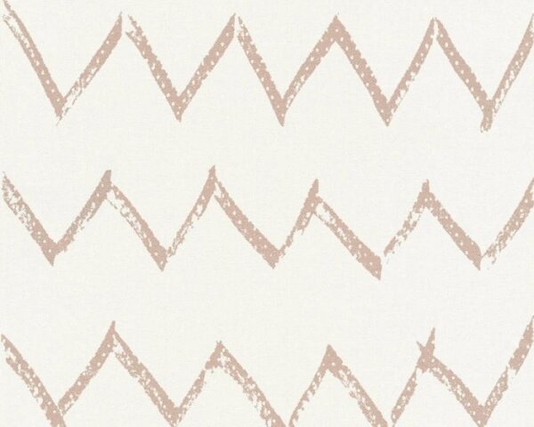 A.S. Création | Vliesová tapeta na zeď Designschungel 36574-3 | 0,53 x 10,05 m | bílá, metalická, růžová