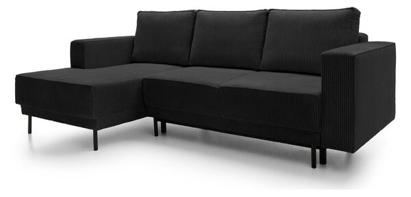 Rohová sedací souprava Rodriguez mini (L) (černá + černá)