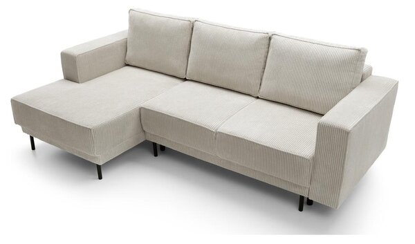 Rohová sedací souprava Rodriguez mini (L) (béžovošedá + černá)