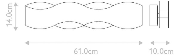 NÁSTĚNNÉ LED SVÍTIDLO, 14/61/10 cm Elstead Lighting - Online Only svítidla, Online Only