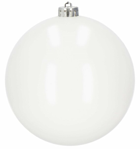 Vánoční baňky XXL bílé mix - 15cm, sada 2ks