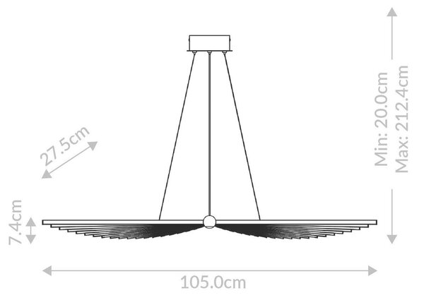LUSTR, 20/105/27,5 cm Elstead Lighting - Online Only svítidla, Online Only