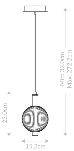 STROPNÍ ZÁVĚSNÉ LED SVÍTIDLO, 15,2/32 cm Elstead Lighting - Online Only svítidla, Online Only