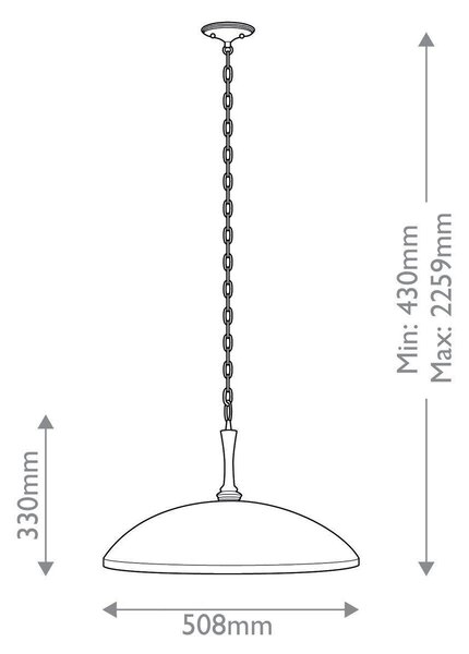 ZÁVĚSNÉ SVÍTIDLO, 225.9/33/50.8 cm Elstead Lighting - Online Only svítidla, Online Only