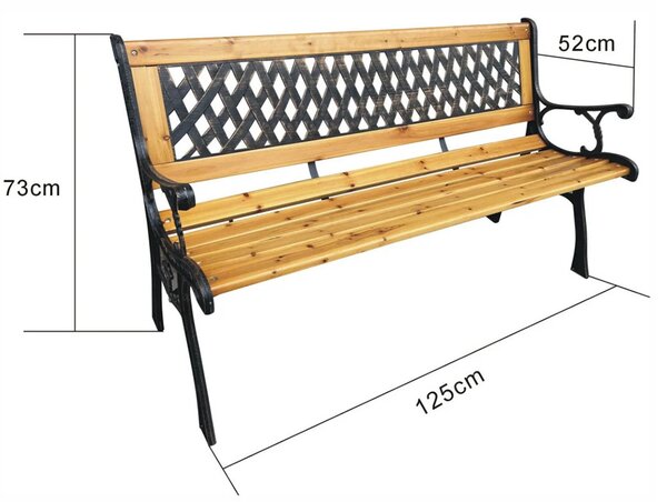 Zahradní lavice MIRT 125x73x52cm