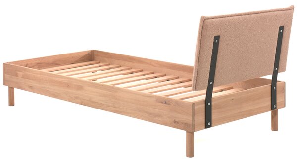 Vipack Dubová postel Forrest 90 x 200 cm s boucle čelem