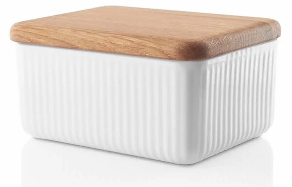 Eva Solo Legio Nova dóza na máslo s dubovým víkem | designová porcelánová máslenka
