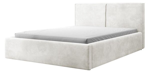 Manželská postel 140 cm Fatime (s roštem) (s úl. prostorem) (béžovošedá + černá)