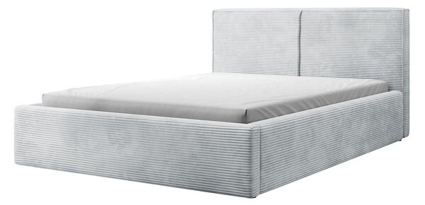 Manželská postel 140 cm Fatime (s roštem) (s úl. prostorem) (světle šedá + černá)