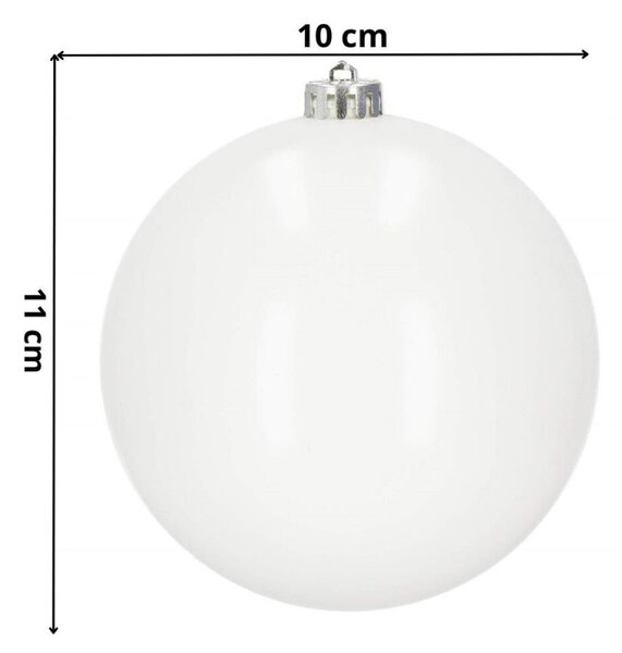 Vánoční baňky sněhové koule mix - 10cm, sada 6ks