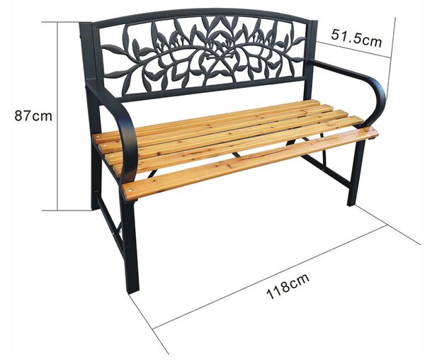 Zahradní lavice REO 118x87x52cm
