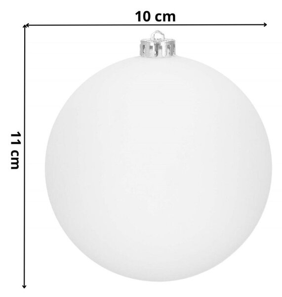 Vánoční baňky sněhové koule mix - 10cm, sada 6ks