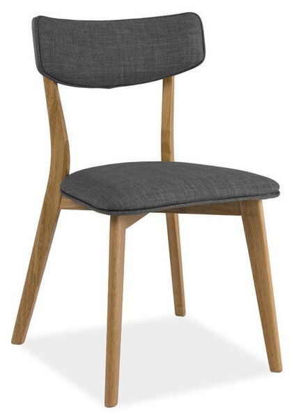 Jídelní čalouněná židle KARL šedá/dub
