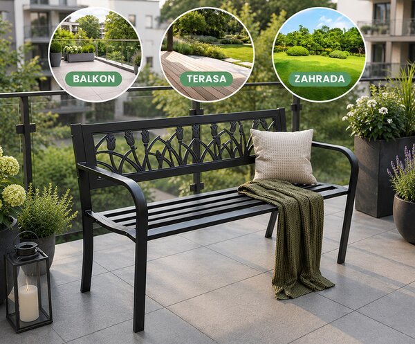 Zahradní lavice LISSA 124x75x33cm
