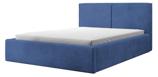 Manželská postel 140 cm Fatime (s roštem) (s úl. prostorem) (námořnická + černá)