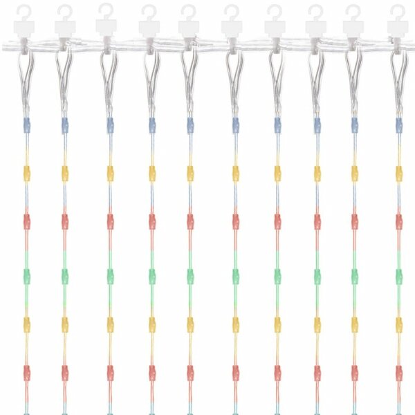 LED Nano závěs - 3x3m, 300LED, 8 funkcí, ovladač, IP44, multicolor