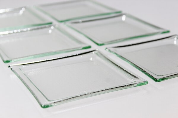BDK-GLASS Sada 6ks skleněných podtácků pod svíčky