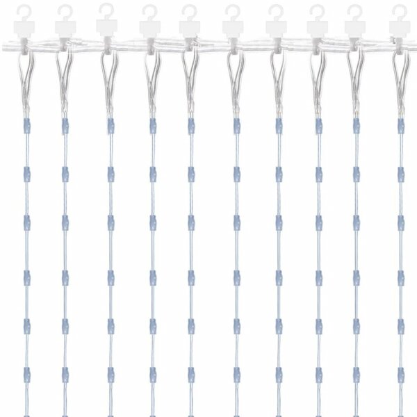 LED Nano závěs - 3x3m, 300LED, 8 funkcí, ovladač, IP44, studená bílá