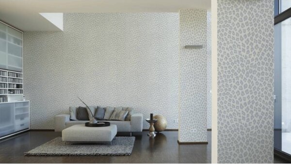 A.S. Création | Vliesová tapeta na zeď Michalsky 36503-1 | 0,53 x 10,05 m | krémová, bílá, šedá, metalická
