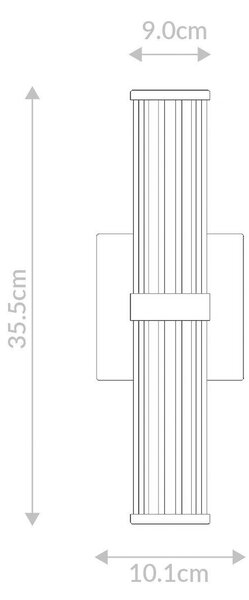 NÁSTĚNNÉ LED SVÍTIDLO, 35,5/9/10,1 cm Elstead Lighting - Online Only svítidla, Online Only