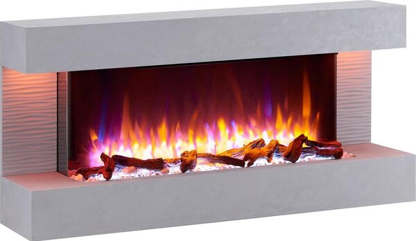 Elektrický nástěnný krb BALDERIA Helia – výkon až 2000 W, vzhled betonu