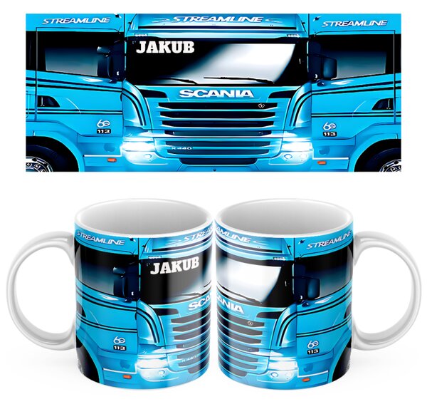Keramický hrnek s motivem kamionu Scania 450ml