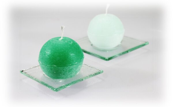 BDK-GLASS Skleněný svícen 8x8cm - čirý
