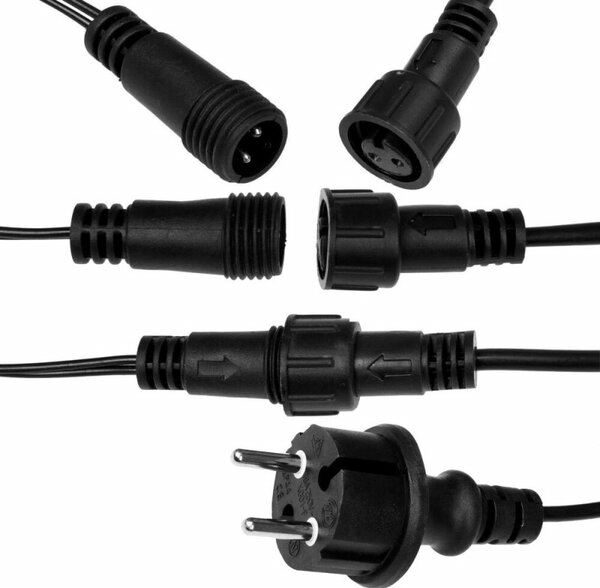 LED světelný řetěz - 41,5m, 500LED, IP44, multicolor + záblesky