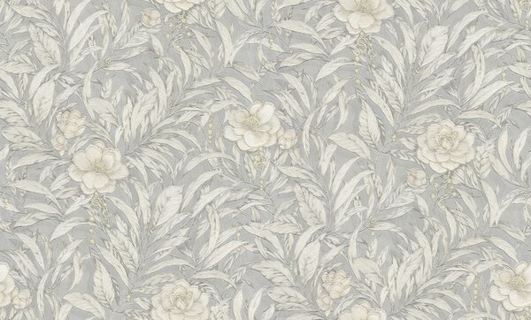 Luxusní stříbrná květinová vliesová tapeta na zeď, GF62076, Gianfranco Ferre´Home N.3, Emiliana Parati