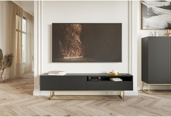 TV skříňka/stolek Vertigo V1 (černá). Akce -17%