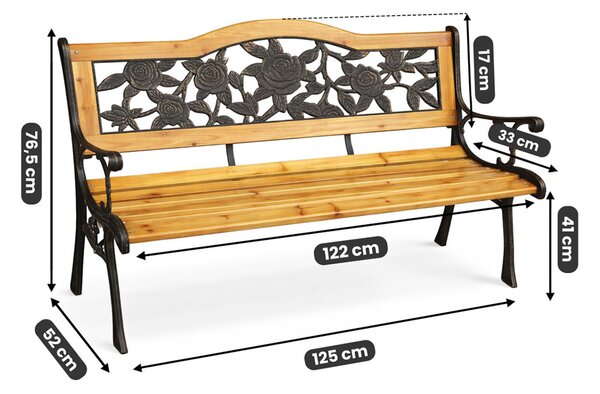 Zahradní lavice ROSA 125x77x52cm