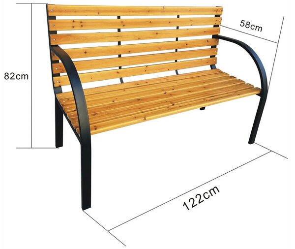 Zahradní lavice DALIA 122x82x58cm