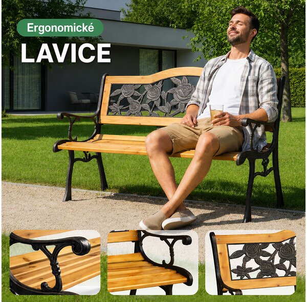 Zahradní lavice ROSA 125x77x52cm