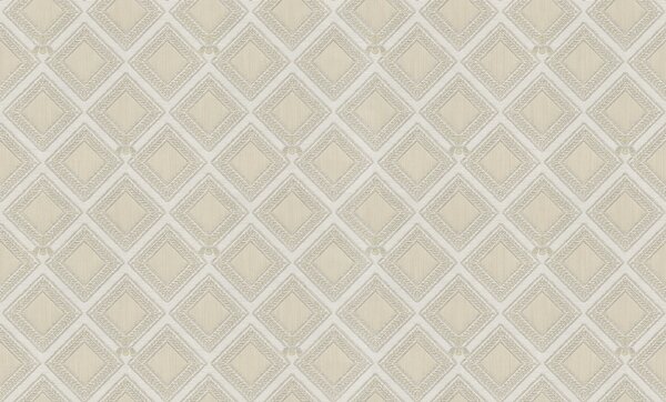 Luxusní bílo-zlatá geometrická vliesová tapeta na zeď, GF62067, Gianfranco Ferre´Home N.3, Emiliana Parati