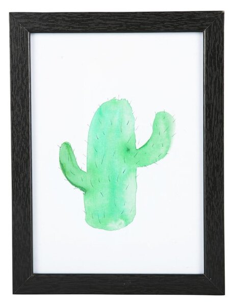 Nástěnný obraz v černém rámu PT LIVING Cactus, 13 x 18 cm