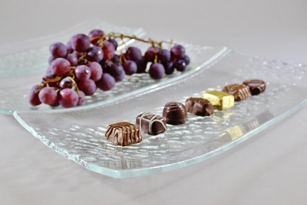 BDK-GLASS Skleněná mísa KAMENY 36x17cm - extra čirá