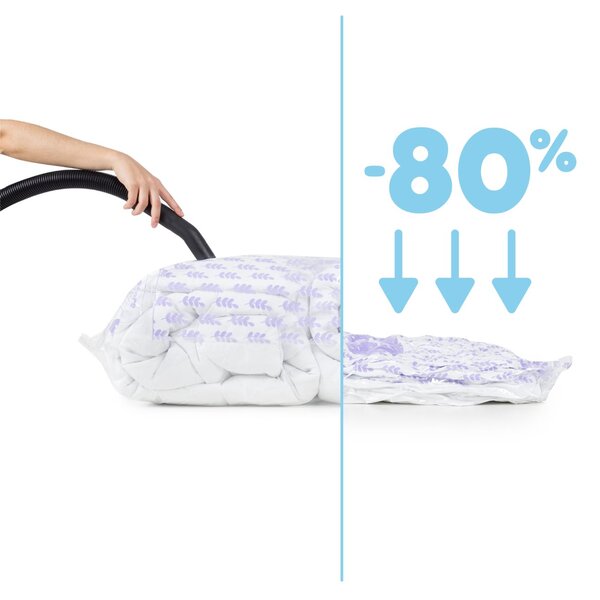 Sada 5 ks vakuových pytlů Compactor Compress L 100 litrů, s vůní Levandule, 70 x 100 cm