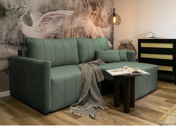 Pohovka Perkley (zelená + černá). Akce -15%