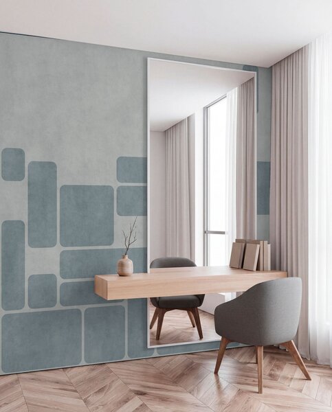 Fototapety Geometrický vzor ve světle modrých odstínech, Fototapety geometrie, w05141v2 : uwalls.cz