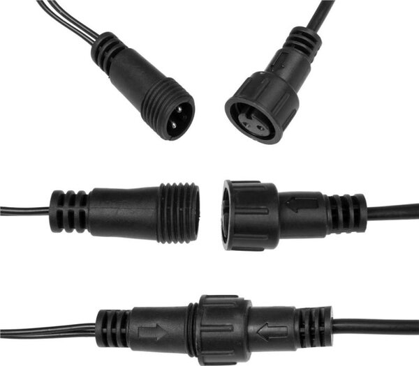 LED světelný řetěz - 27,5m, 500LED, IP44, studená bílá + záblesky