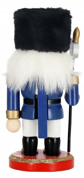 Louskáček - Voják s halapartnou 16cm modrý, vánoční dekorace