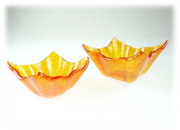 BDK-GLASS Skleněné mističky WINKY - ambrové Rozměr: 8x8cm