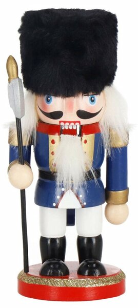 Louskáček - Voják s halapartnou 16cm modrý, vánoční dekorace