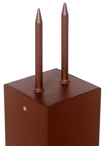 Les Jardins LED solární podstavná lampa Tradition Sensor Corten 40cm, stmívatelný, Hnědá / rez, Hliník, Moderní, Solární lampy