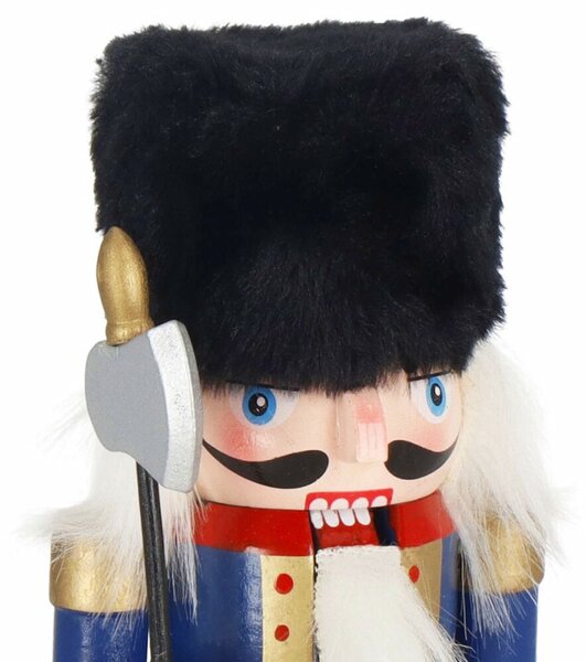 Louskáček - Voják s halapartnou 16cm modrý, vánoční dekorace